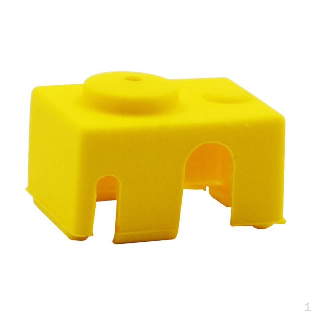 3D Printer Silicone Wrap Case Sock Cover Protector For V6 PT100 Block Yellow