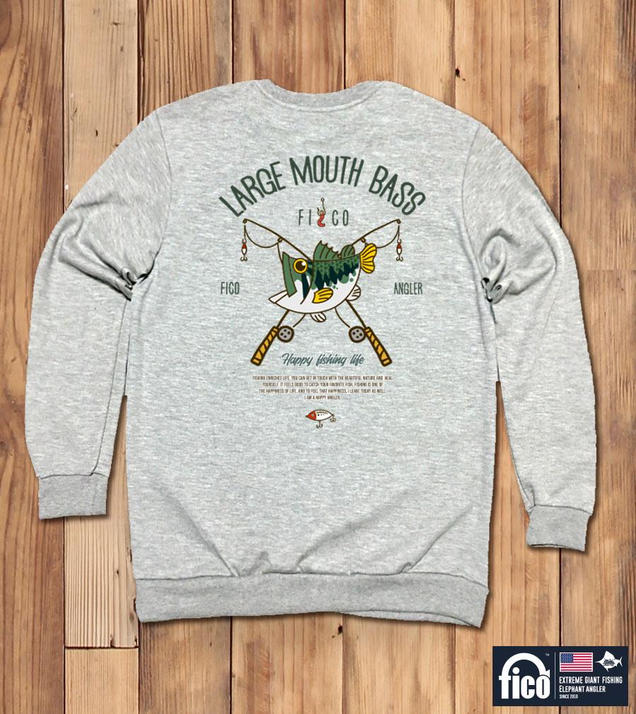 DOLDOL Fico-Mtm-227 Extreme Fishing Brand Pico Graphic Sweatshirt Long Sleeve