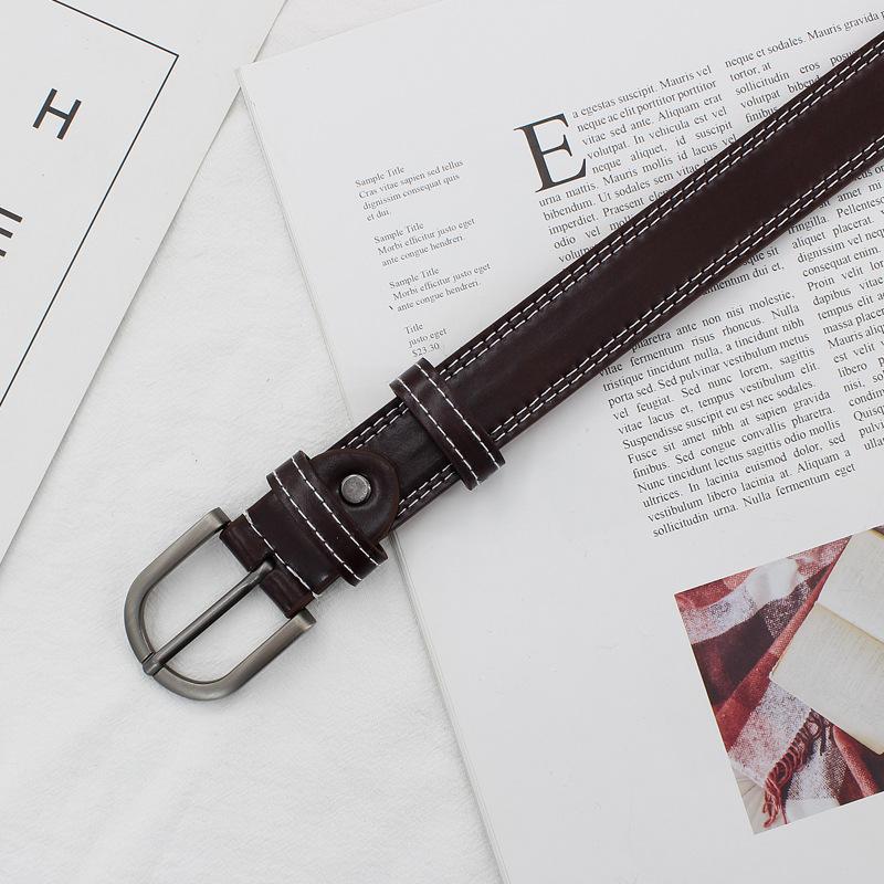 Student Popular Pin Buckle Decorative Jeans Bandwidth Casual Pu Belt Women'S Tide Belt