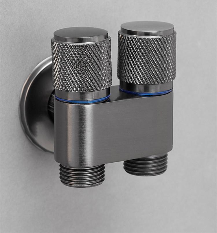 Wall Mounted Toilet Bidet Faucet set Brass Double Use Bidet faucet Bathroom sprayer Gray bidet faucet High Pressure gun gray