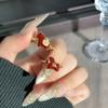 Adjustable Zodiac Horse Ring Good Luck Opening Ring Stackable New Year Drip Oil Ring  Women Men