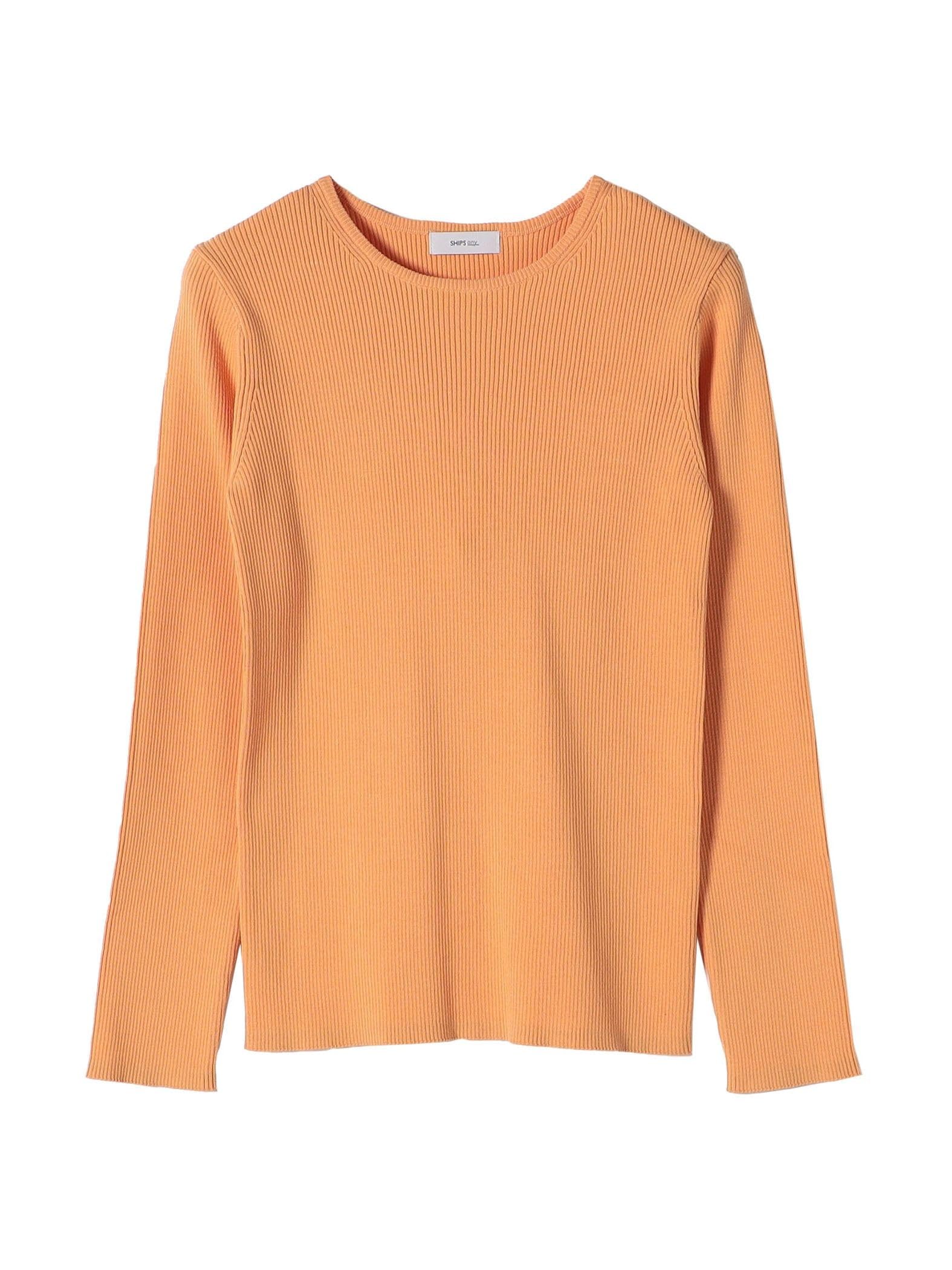 

Ships Any Hand Washable Cotton Crew Neck Rib Knit One Size Women s Pullover, Orange, 726000015,