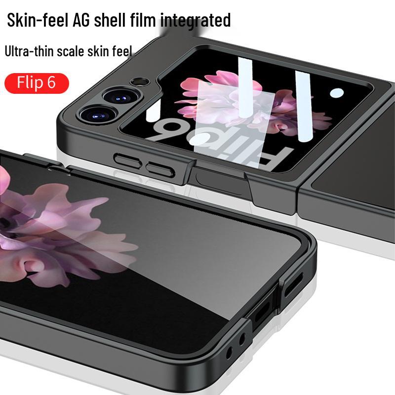 Samsung Z Flip6 AG Shell Foldable Case - Skin-Feel, Anti-Fall, Screen-Integrated