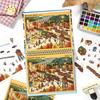 Kawaii Design 3D Scenery Stickers Spiral Bound Miniature Scene Sticker  Journal Supplies