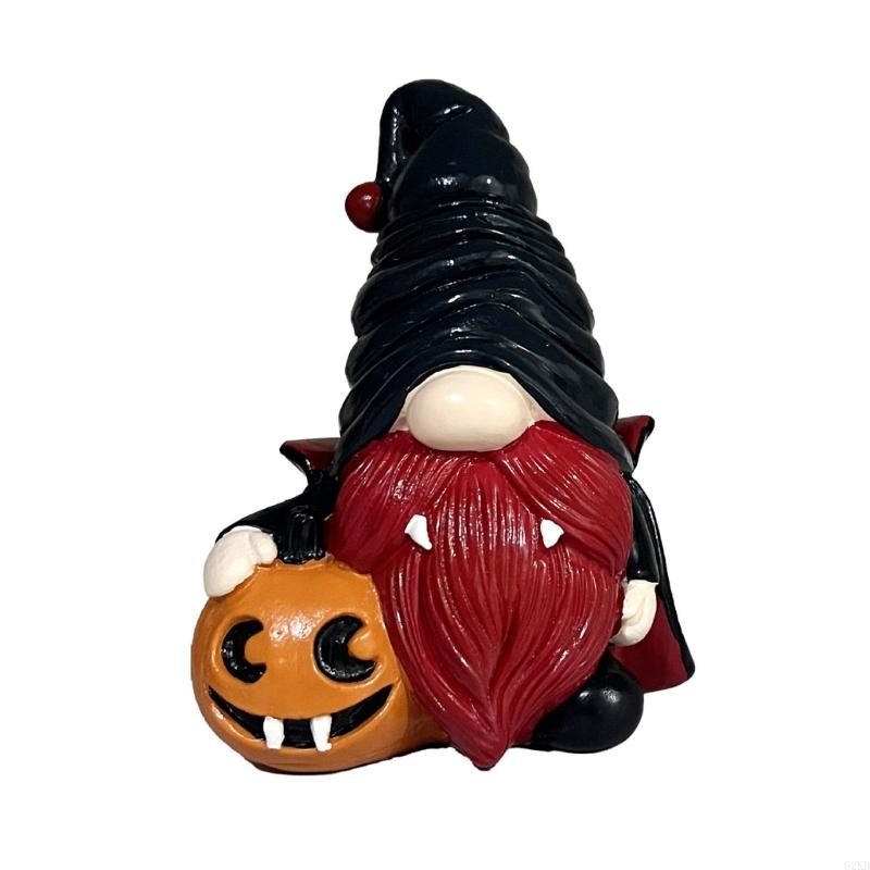 

62KD Статуэтки эльфов на Хэллоуин Тыквенные гномы Украшение стола для праздничной атмосферы красный