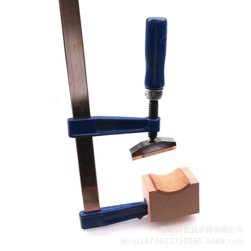 Professional Pressing Wire Tool Guitar Wire Repair Replacement and Installation Radian Groove Copper Sheet F-type Fixture