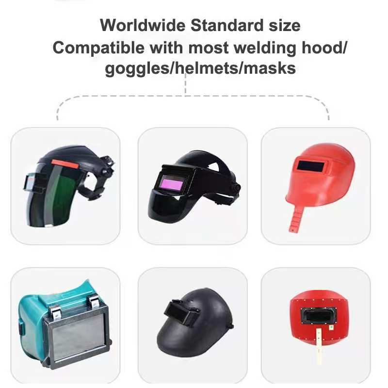 HD Ultra Blue Welding Lens Clear Molten Pool Welding Filter Glass 108x50mm Anti-glare Welding Protective Lens for Welder Mask 3