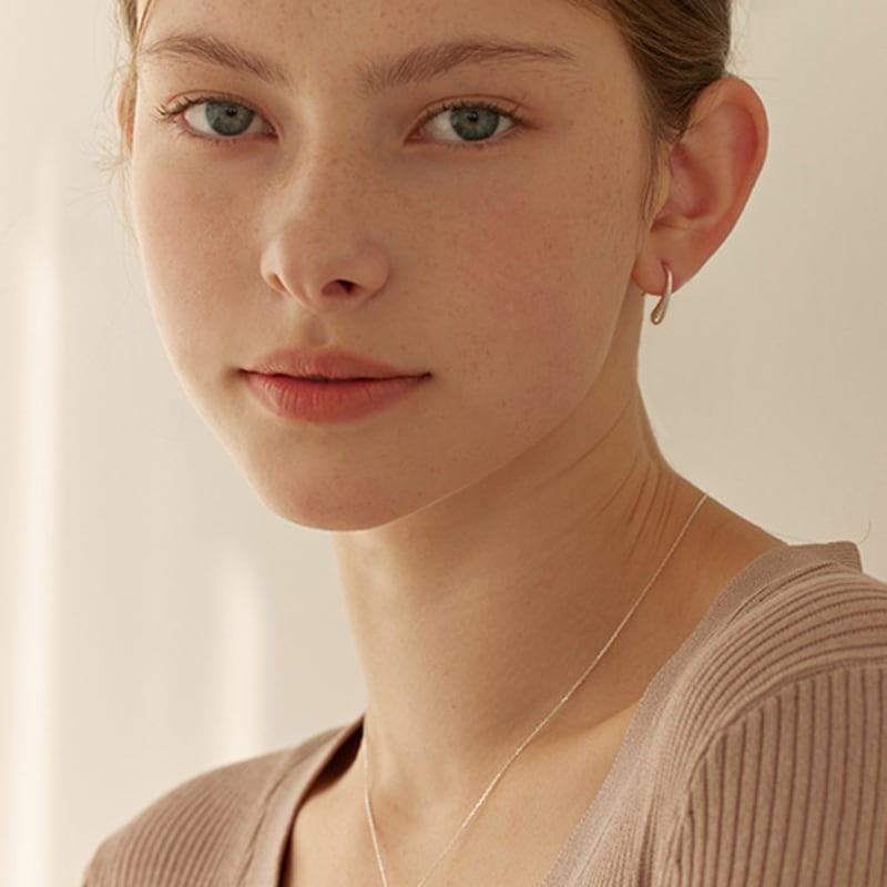 Lewe [6mm+10mm Pearl Earrings Free] Teardrop Necklace