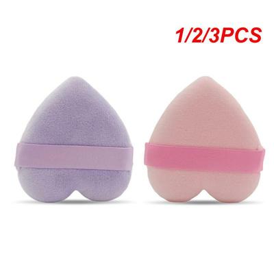 1/2/3PCS Cœur en Velours Visage Maquillage Houppette Cosmétique Maquillage Coton Éponges Houppettes Outils de Maquillage