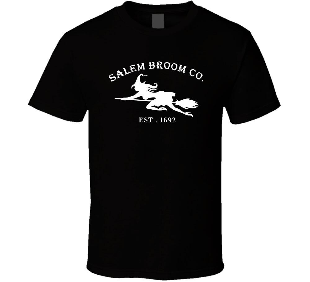 Salem Broom Co Est 1692 Halloween Flying Witch T-Shirt tee Unisex M