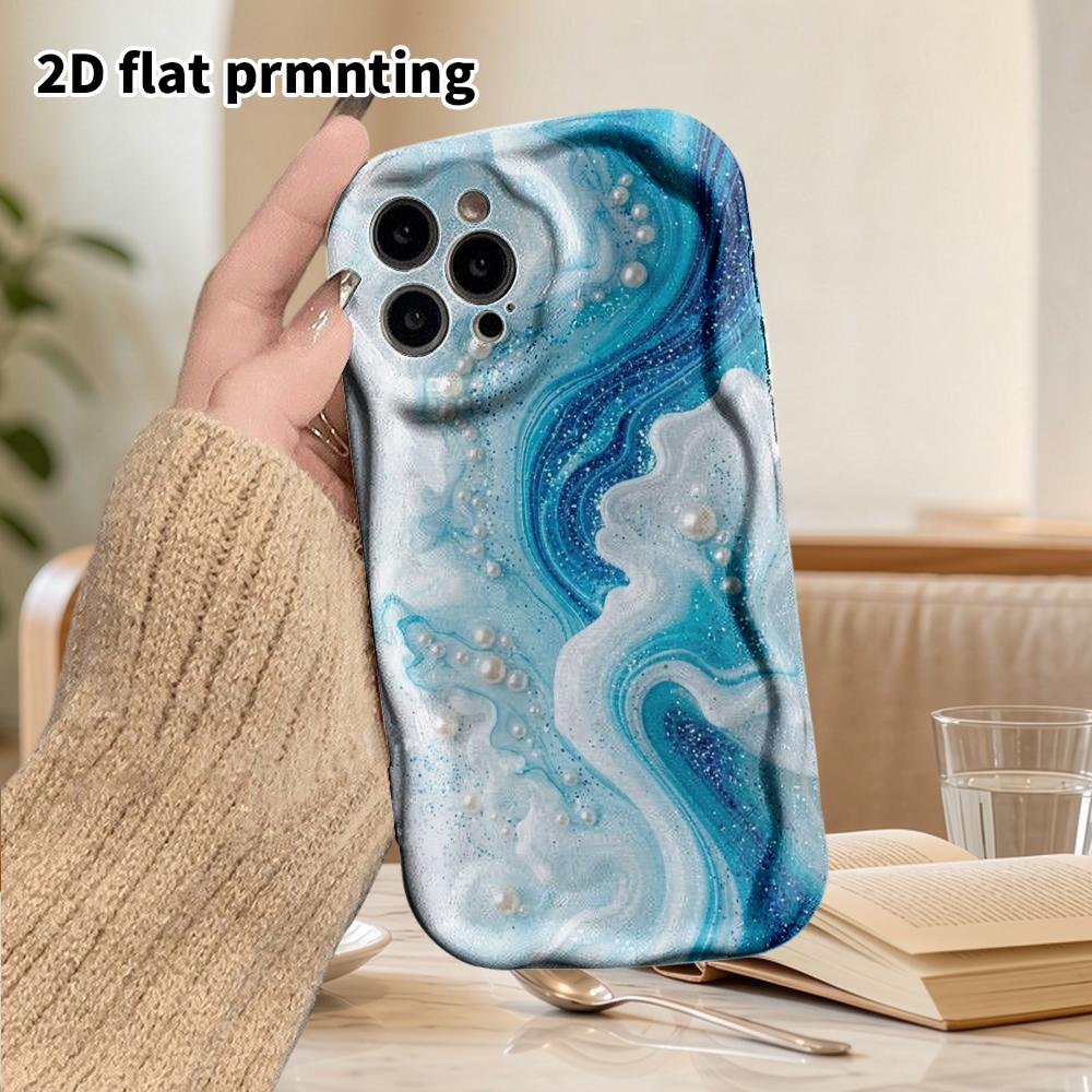 Phone Case: 2D Flat Design Suitable for iPhone 18 17 16 15 14 13 Pro Protective Case, Couple Style, Pearl Art, Christmas and Halloween Gifts
