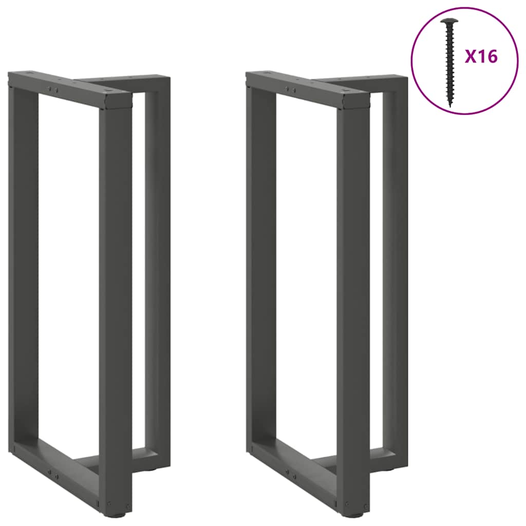 Vidaxl Nogi Do Stołu Barowego, 2 Szt., Antracyt, 60X35X(110-111)Cm