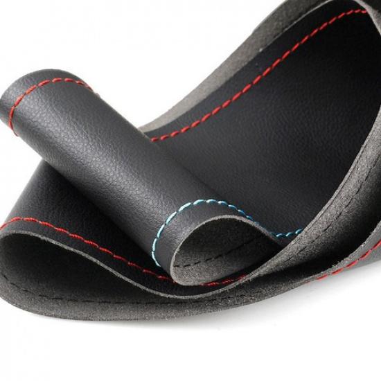 Black-red Blue Line Steering Wheel Leather Cover For BMW M Sport E46 330i E39 M3