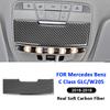 Carbon Fiber Car Front Roof Reading Light Panel Frame Decoration Interior Sticker For Mercedes Benz 2016- C Class GLC W205
