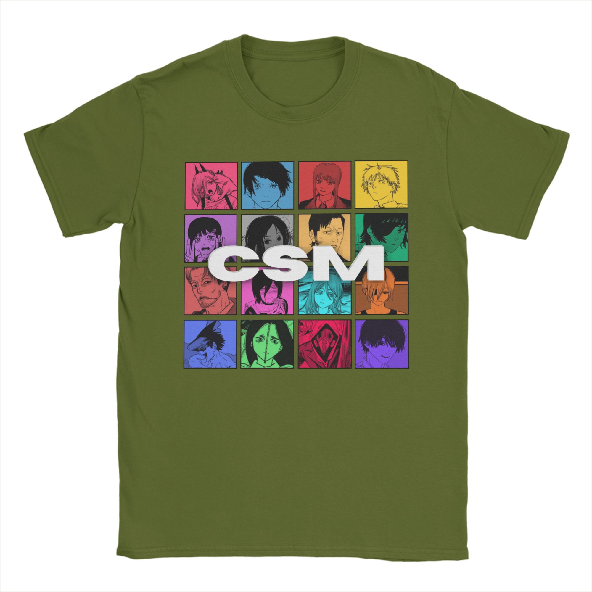 

Chainsaw Man Collection T Shirts for Men 100% Cotton Unique T-Shirt Crew Neck Anime Manga Tee Shirt Short Sleeve Clothes Gift 4XL