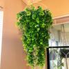 2pcs 80cm Artificial Round Eucalyptus Vine Wall Hanging Simulation Greenery Fake Hanging Plants Vine Diy Home Outdoor Decor