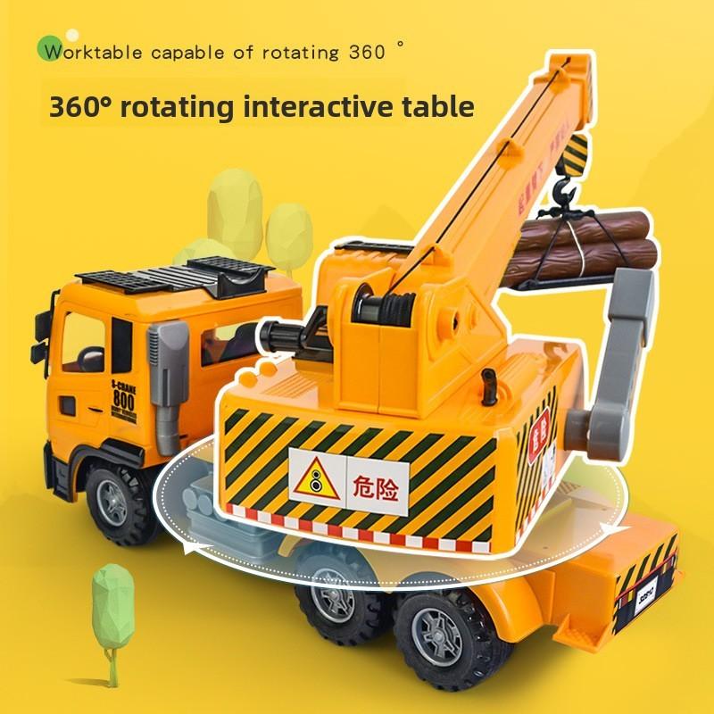 Kids Engineering Car With Large Crane And Inertia Function For Learning Play