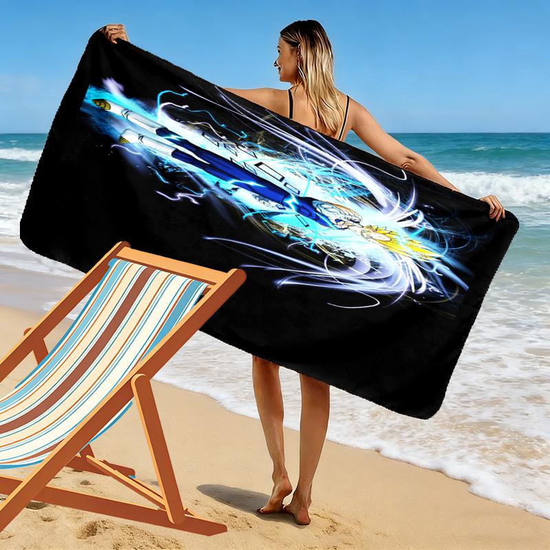 Electric Dragon Warrior Beach Towel Soft Beach Towel for Vacation Photos Swim Seaside Quickdrying Swim Towel Beach Towel Printing Comfort