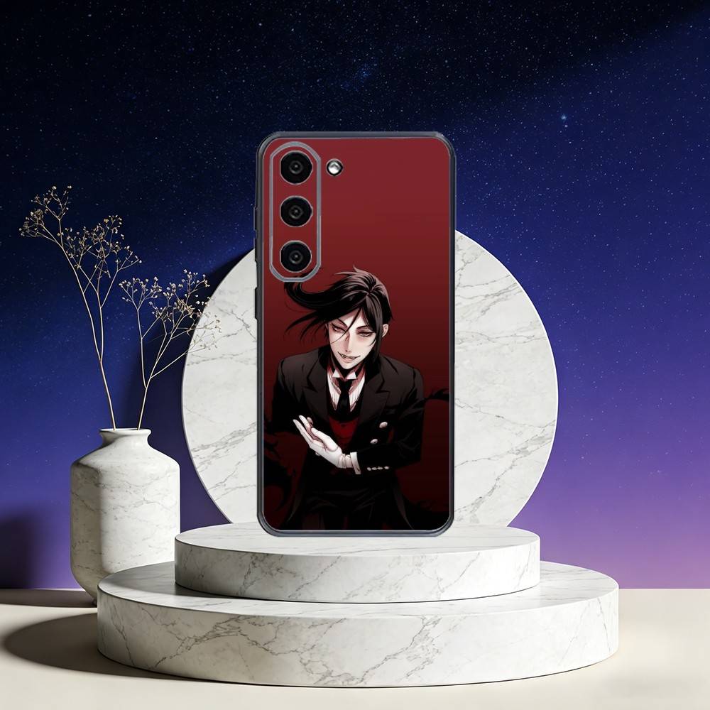 Black Anime B-ButlerS Phone Case For Samsung Galaxy A73,A72,A71,A70,A53,A52,A51,Others Soft Black Cover