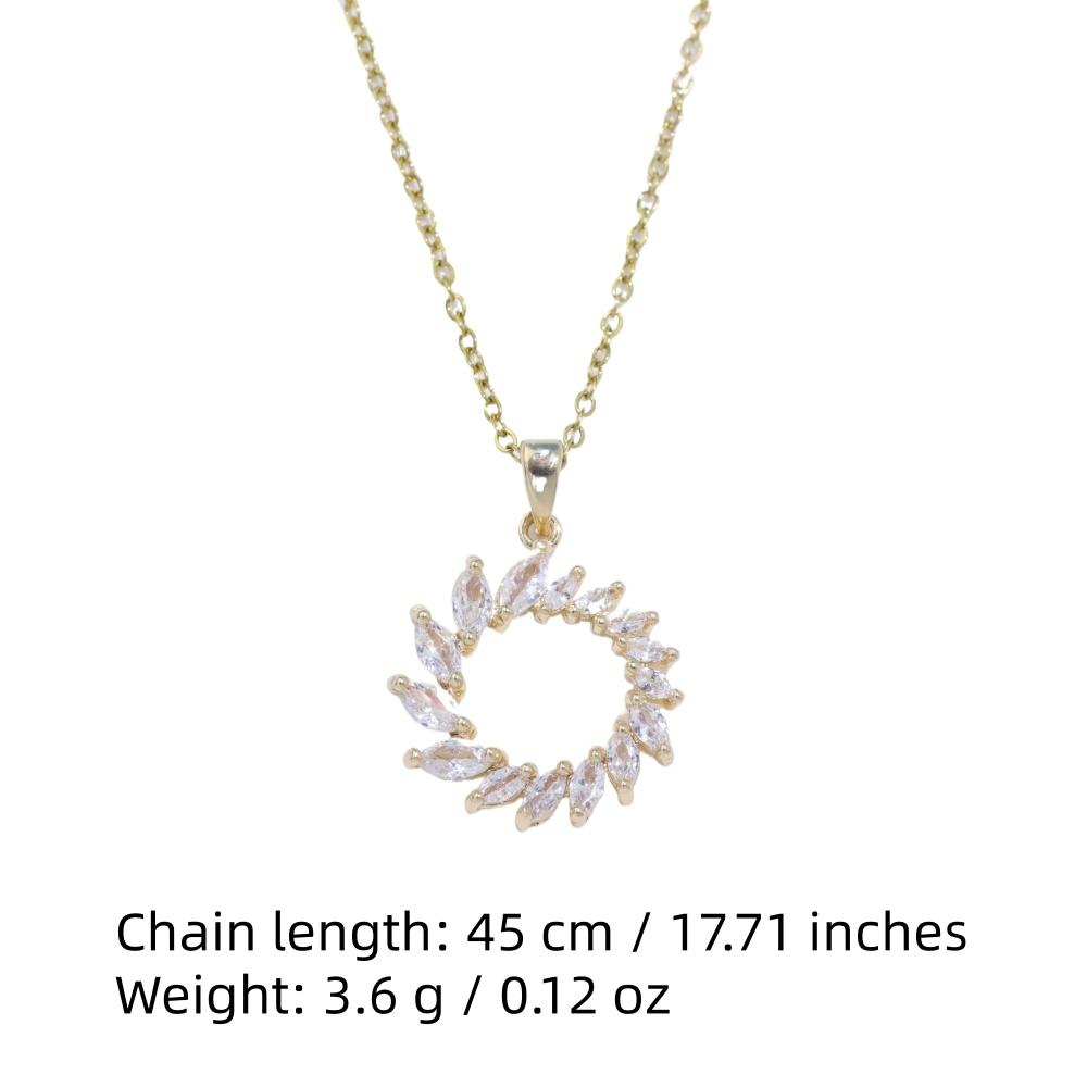 Simple Round Pendant Necklaces for Women Fashion Zirconia Necklace Wedding Party Jewelry Accessories