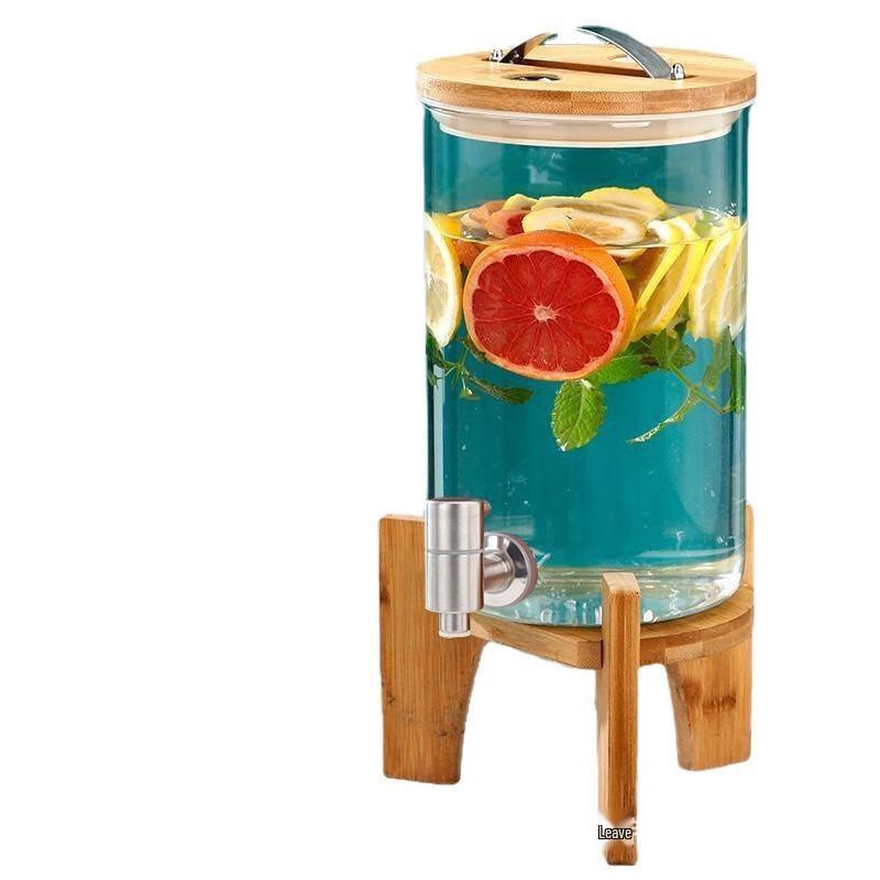 Glass Beverage Dispenser with Faucet