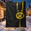 Borussia Dortmund Pattern Blanket for Home Decoration, Bed, Sofa, Car Travel, Camping, Suitable for All Seasons, Birthday Christmas Gift