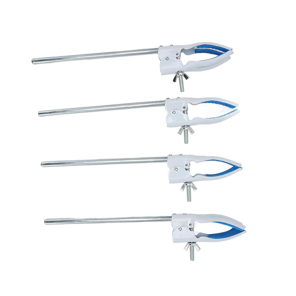 4pcs Lab Clamp 4 Prong with Rubber Coating Professional  Stainless Steel Lab Stand Clamp fo