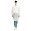 Disposable Dustproof Non-Woven Lab Coat - Thickened White Cleanroom Suit for Food Workshop Visits