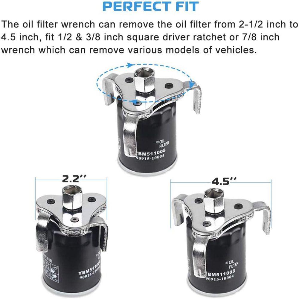Universal Oil Filter Wrench Adjustable Install Uninstall Removal Key Repairing Tool Car Repair Tools Removal Tool
