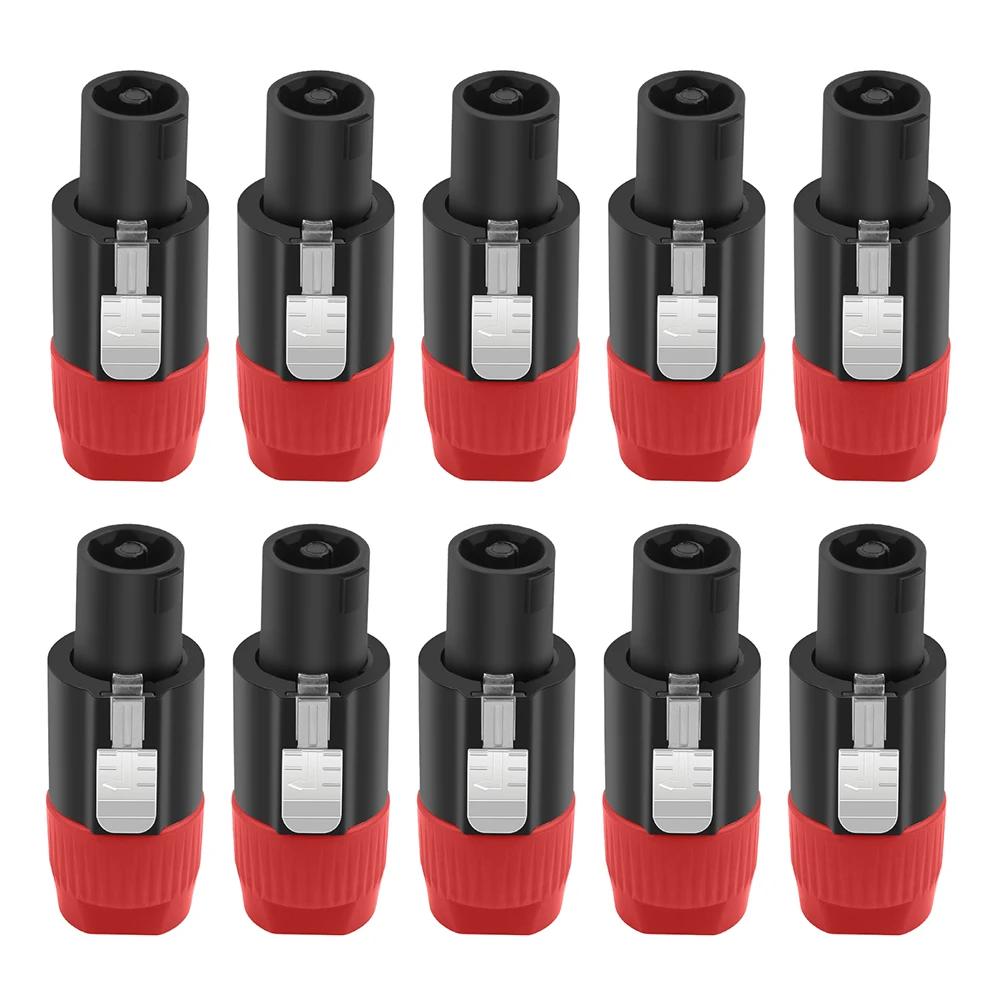 10/20PCS Audio Cable Plug Adapter 4-Pole plug 4Pins NL4FC Connector Aviation Plugs Ohm Plug Speaker Audio Cable Wire Plug Adapte