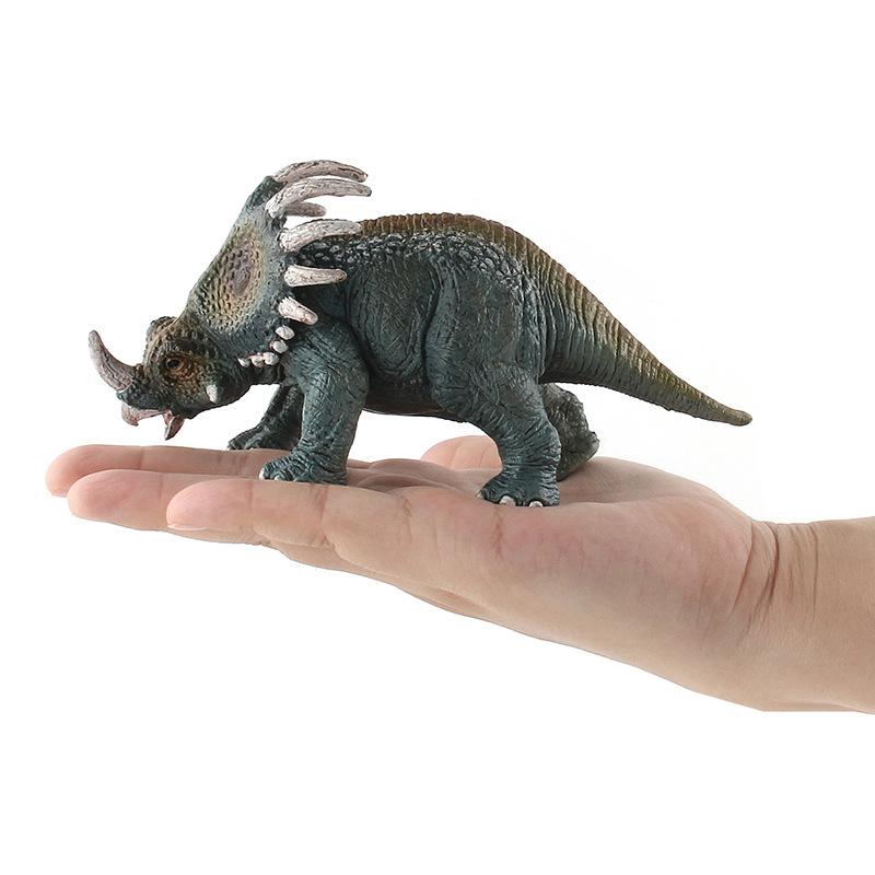 English Details Dinosaur Model Toys Morinda Spiny Shield Ceratops Solid Plastic Ornament