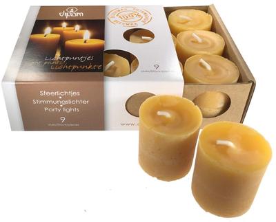 Dipam Beeswax Candles, 100% Pure Beeswax Party Candles, Pack of 9