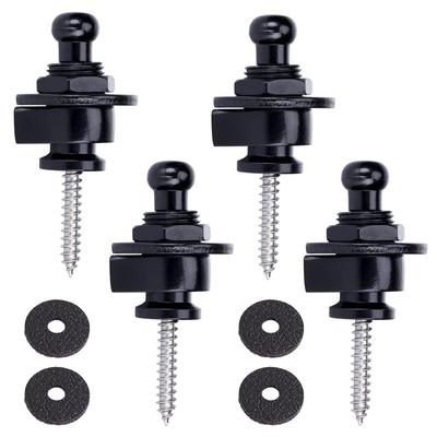 Guitar Strap Lock Metal Detachable Strap Pack of 4 Guitar Prevents Instruments from Slipping or Easy To Can Be Attached and Detached with One