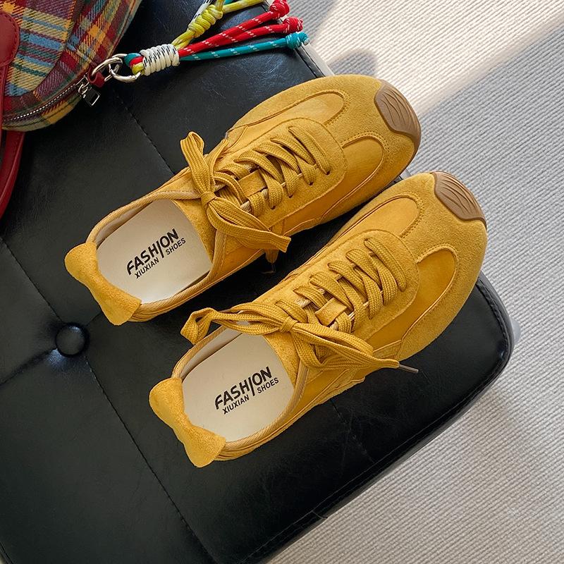 2025 spring and summer new women's shoes flat-bottomed retro lightweight breathable casual versatile sports shoes