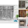 Waterproof Mildewproof 3d Print Rustic Wood Shower Curtain Set Ideal For Any Bathroom