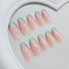30pcs Almond Press On Nails Long Lasting Use Reusable Resin Fake Nails for Fingernail DIY Decoration
