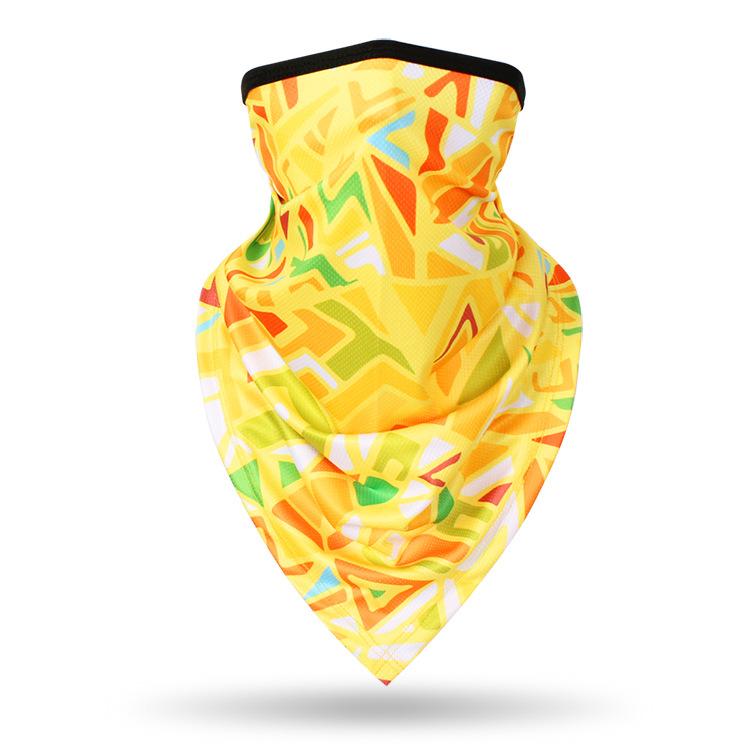 Summer UV Protection Cycling Triangle Face Mask Neck Gaiter Cover Scarf Paisley Ice Silk Mesh Bandanas