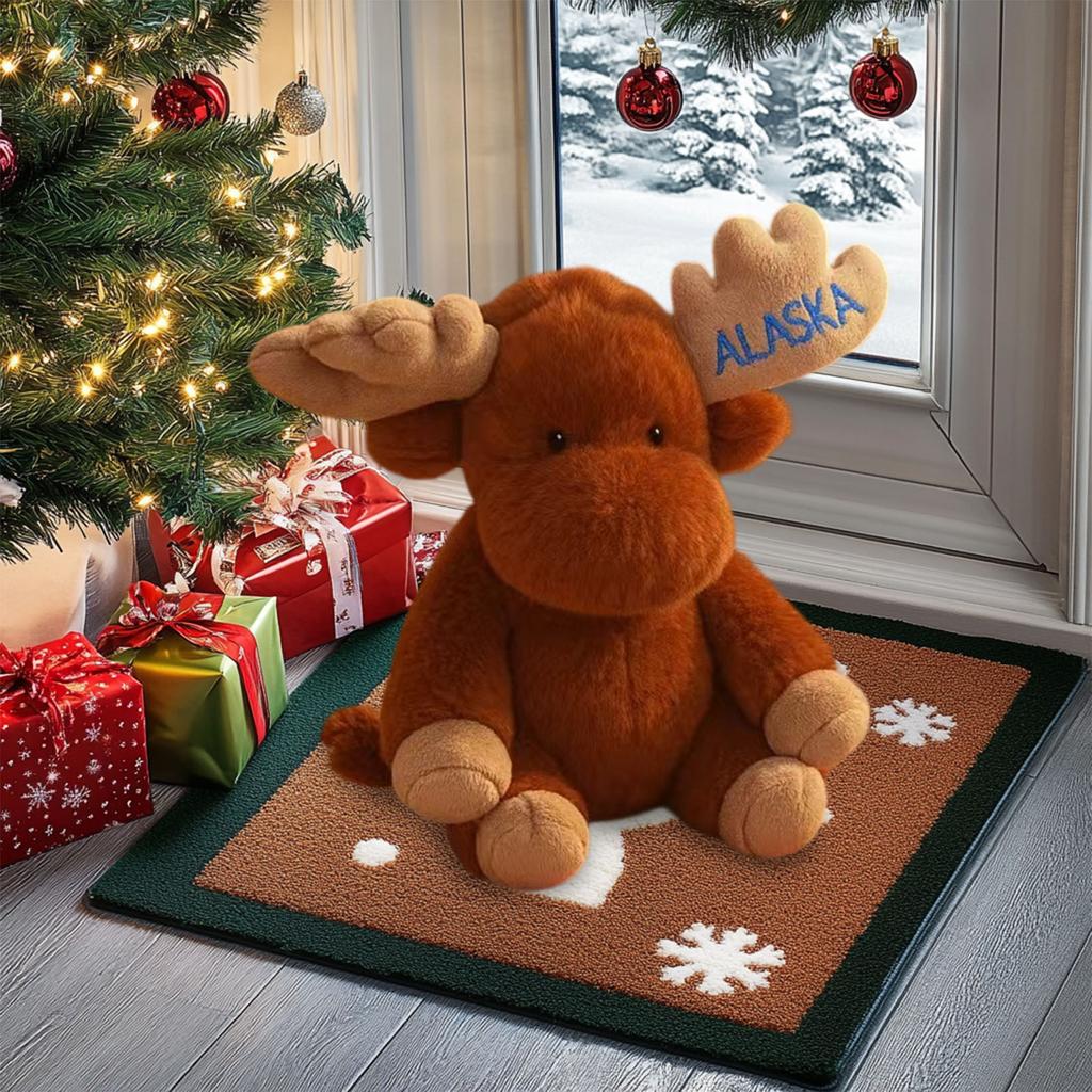 Plush Elk Doll Christmas Toy Holiday Deer Doll
