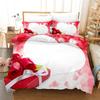 3D Red Rose Bedclothes Duvet Cover Bed Sets For Double Marriage Wedding Bedroom Bedding Set King Valentine's Day Quilt Cover Set