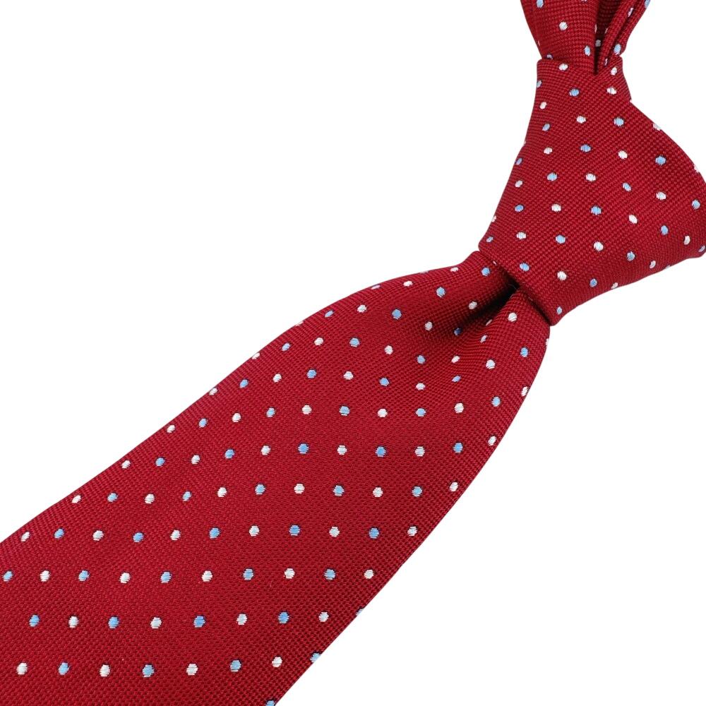 LOUIS VUITTON M78034 Dot Pattern Monogram silk tie Red series silk Used