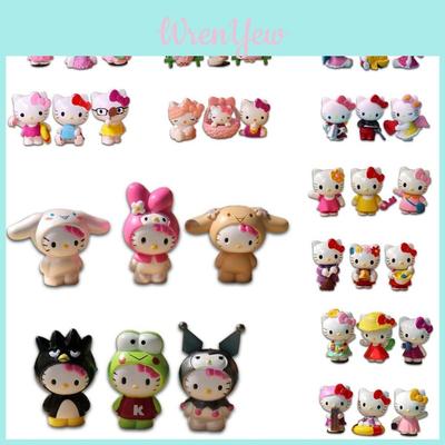 Adorable 6pcs Hello Kitty Kuromi Sanrio Cute Dolls Accessories For Collectors