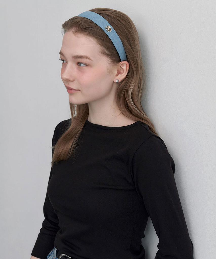 Halden Classic Denim Hairband (H046_Light Blue)