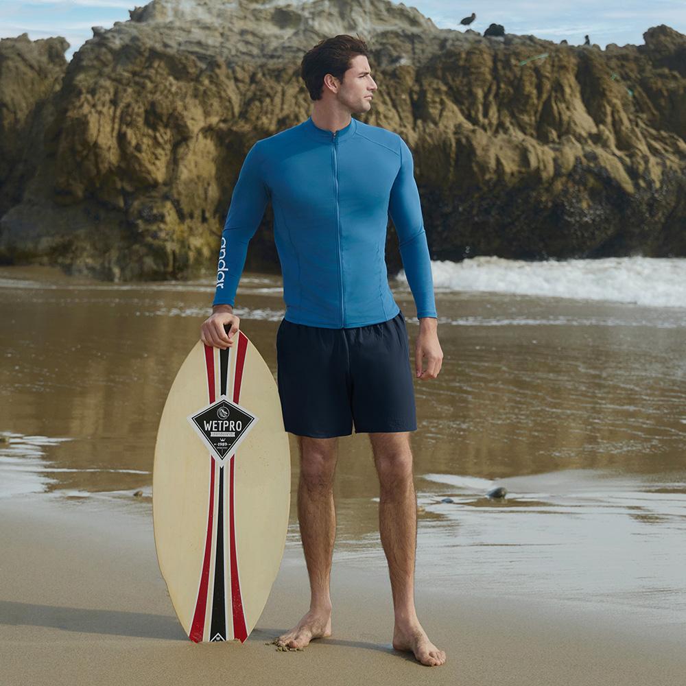 ANDAR Pool & Strand Herren Reißverschluss Rash Guard