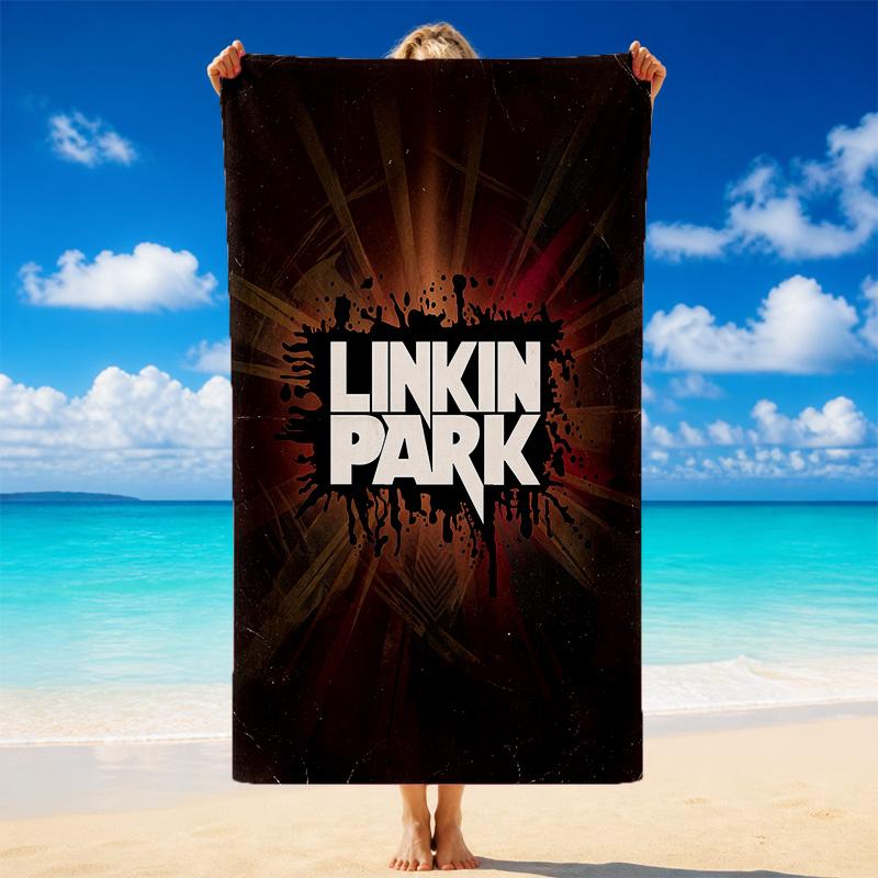 Linkin Park Print Microfiber Beach Towel Sand?Resistant Lightweight Towel For Swimming Outdoor Travel Use