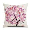 New Household Products Oil Painting Love Tree Linen Pillowcase Gift Sofa Bedroom Cushion Waist Pillowcase