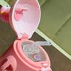 Straw Cup PC PP Silicone 600ml Capacity Cute Style Portable Straw Bottle for School Office Home Pink