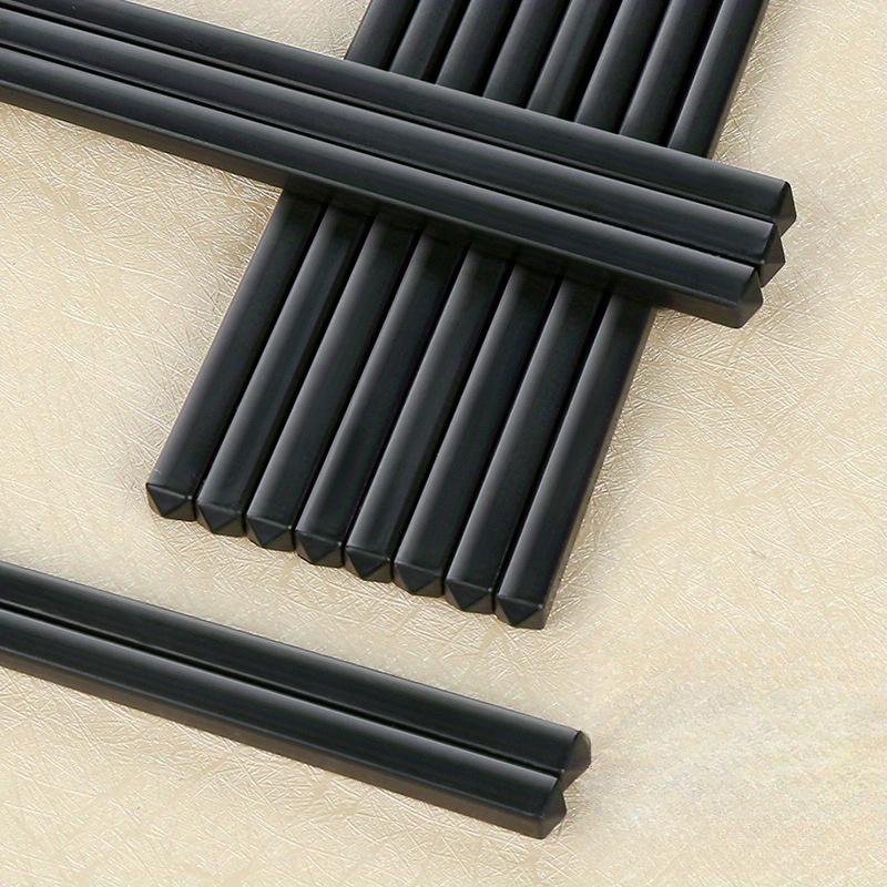 Reusable Black Alloy Chinese Chopsticks Food Sushi Sticks Safe Bamboo Food Grade High Temperature Sterilizable Chopsticks