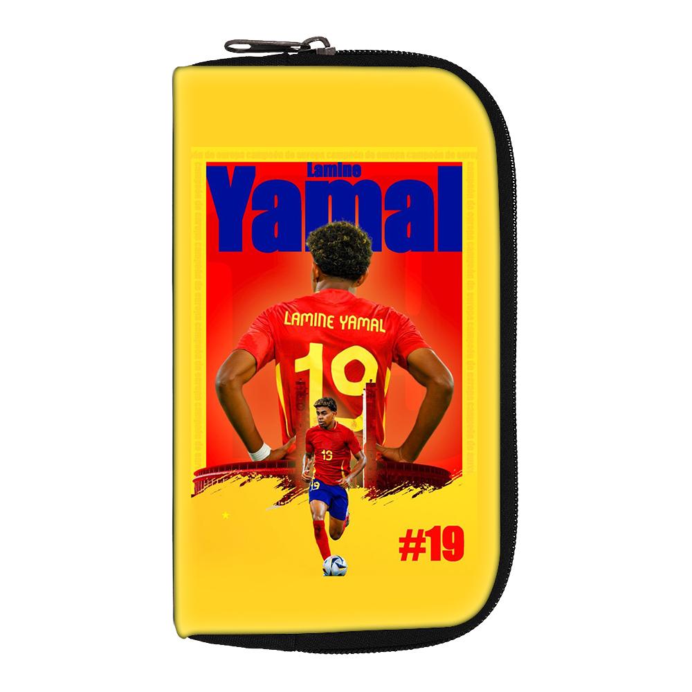 L-Lamin Yamal Wallets Portable Money Coin Purse Women Men Clutch Bag Credit Card Money Bags Storage Bag Headphone Bag