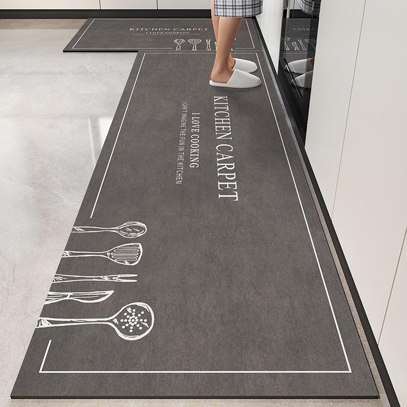 Mat For Kitchen Pvc Waterproof Carpet Anti-Slip Home Decoration Area Rug Leather Entrance Doormat Alfombra De Cocina