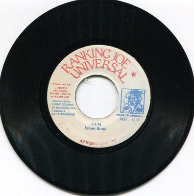 7inch Record JAMES BOND/007 - Gum MSC3230 Ranking Joe Uni Jamaica Reggae, Ska & Dub Used